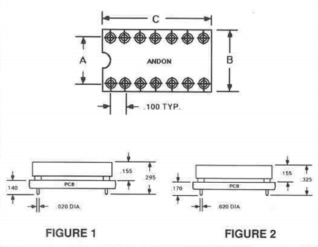 ANDON 200℃封閉框架ICDIP插座，不帶支架